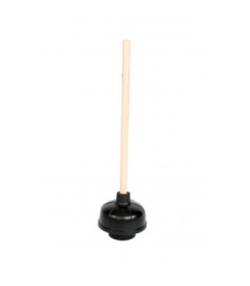 GLOBE 3455SALE: Toilet - HydroForce Plunger w/20"Wood Handle - Black, Case: 12, Price by CS - 3455 -  - [unit price]