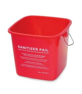 GLOBE 3603RSanitizing Pail 3qt - Red, Case: 12, Price by EA - 3603R -  - [unit price]