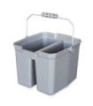 GLOBE 3675Bucket - 15qt Double Bucket - Grey, Case: 6, Price by EA