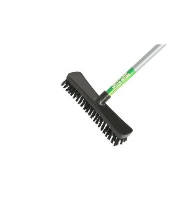 GLOBE 4019Floor and Deck Scrub Brush 10" w/48" Metal Handle-Asbd, Case: 12, Price by EA - 4019 -  - [unit price]