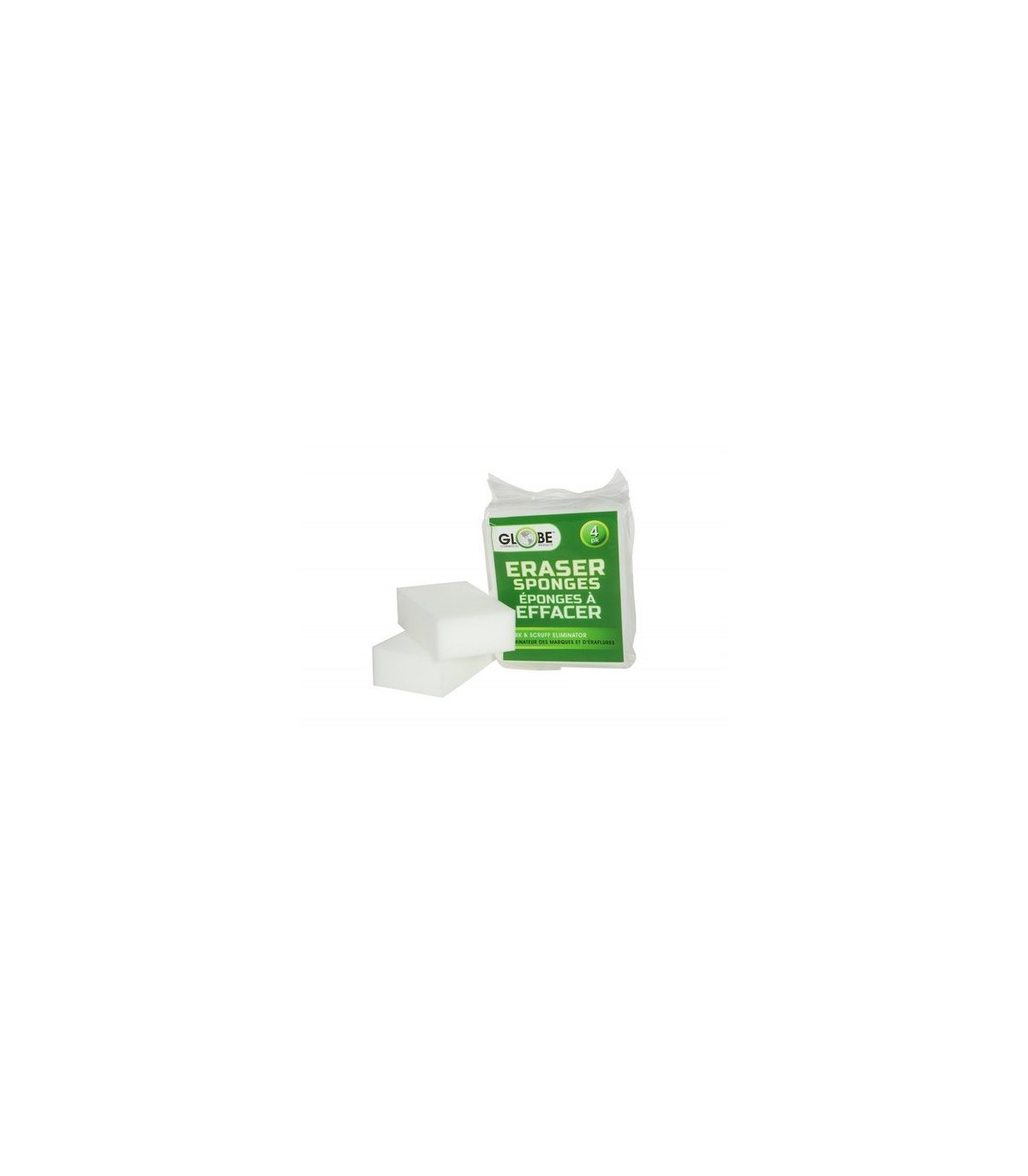 GLOBE 4027Erase-It-Sponge Large 4.75x2.7x1.37"[4/pk/36pk/cs]-Wht, Case: 144, Price by CS - 4027 -  - [unit price]