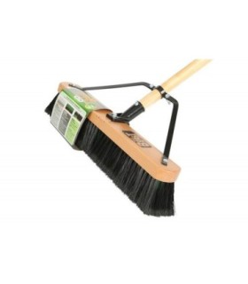 GLOBE 4063Pushbroom -Wood Block Contractor 18"w/60"Handle-Medium, Case: 4, Price by EA - 4063 -  - [unit price]
