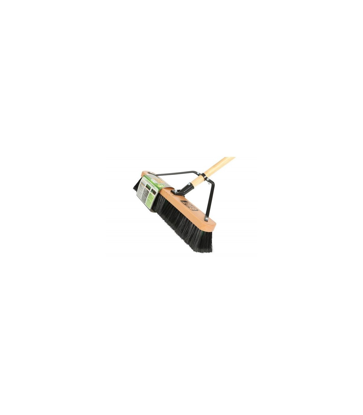 GLOBE 4063Pushbroom -Wood Block Contractor 18"w/60"Handle-Medium, Case: 4, Price by EA - 4063 -  - [unit price]