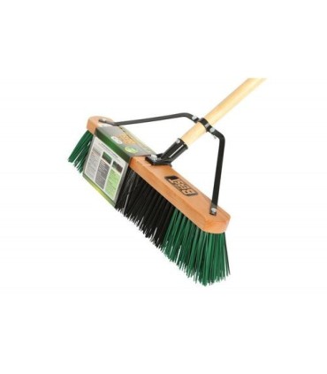 GLOBE 4065Pushbroom -Wood Block Contractor 18"w/60"Handle -Rough, Case: 4, Price by EA - 4065 -  - [unit price]