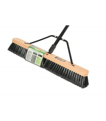 GLOBE 4067Pushbroom - Wood Block 24" w/Metal Handle - Medium, Case: 4, Price by EA - 4067 -  - [unit price]