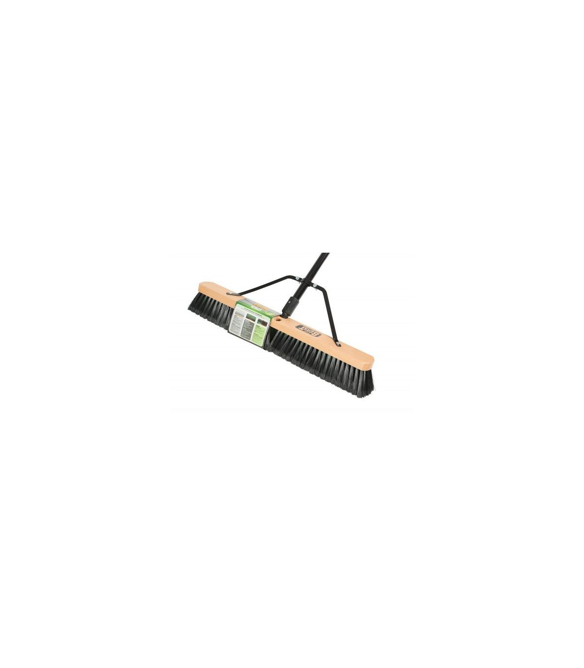 GLOBE 4067Pushbroom - Wood Block 24" w/Metal Handle - Medium, Case: 4, Price by EA - 4067 -  - [unit price]