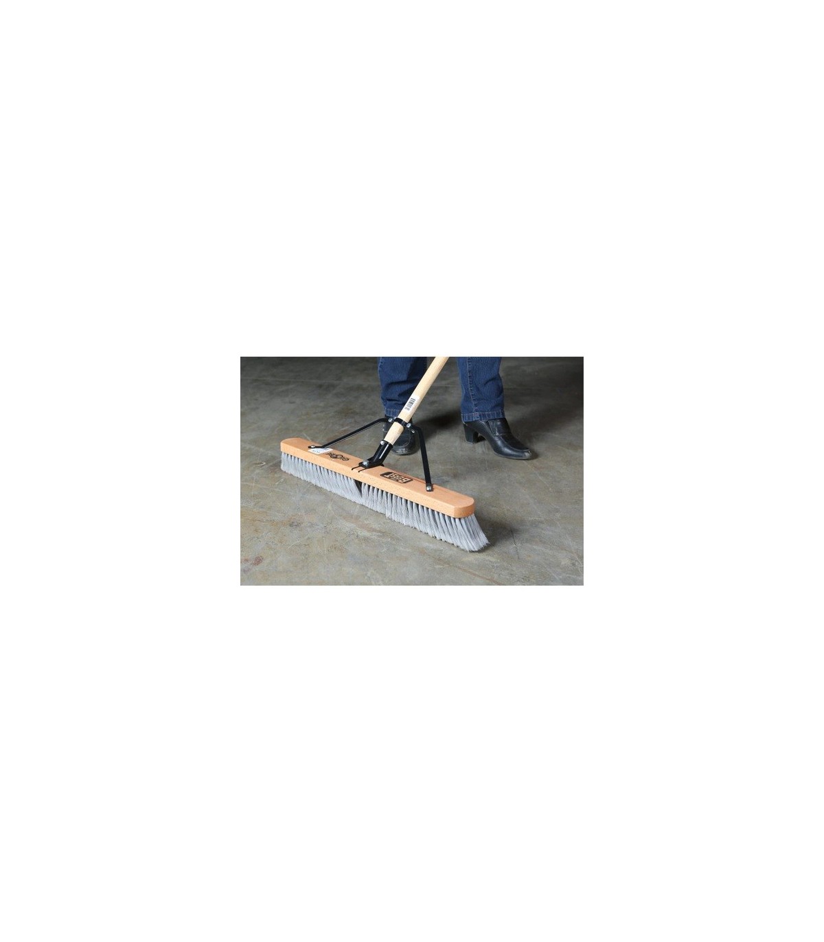 GLOBE 4068Pushbroom - Wood Block Contractor 36" w/Handle - Soft, Case: 4, Price by EA - 4068 -  - [unit price]