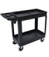 GLOBE 5800Utility Cart Lipped 2-Shelf 40.7x16.9x33.5"-Charcoal, Case: 1, Price by EA - 5800 -  - [unit price]