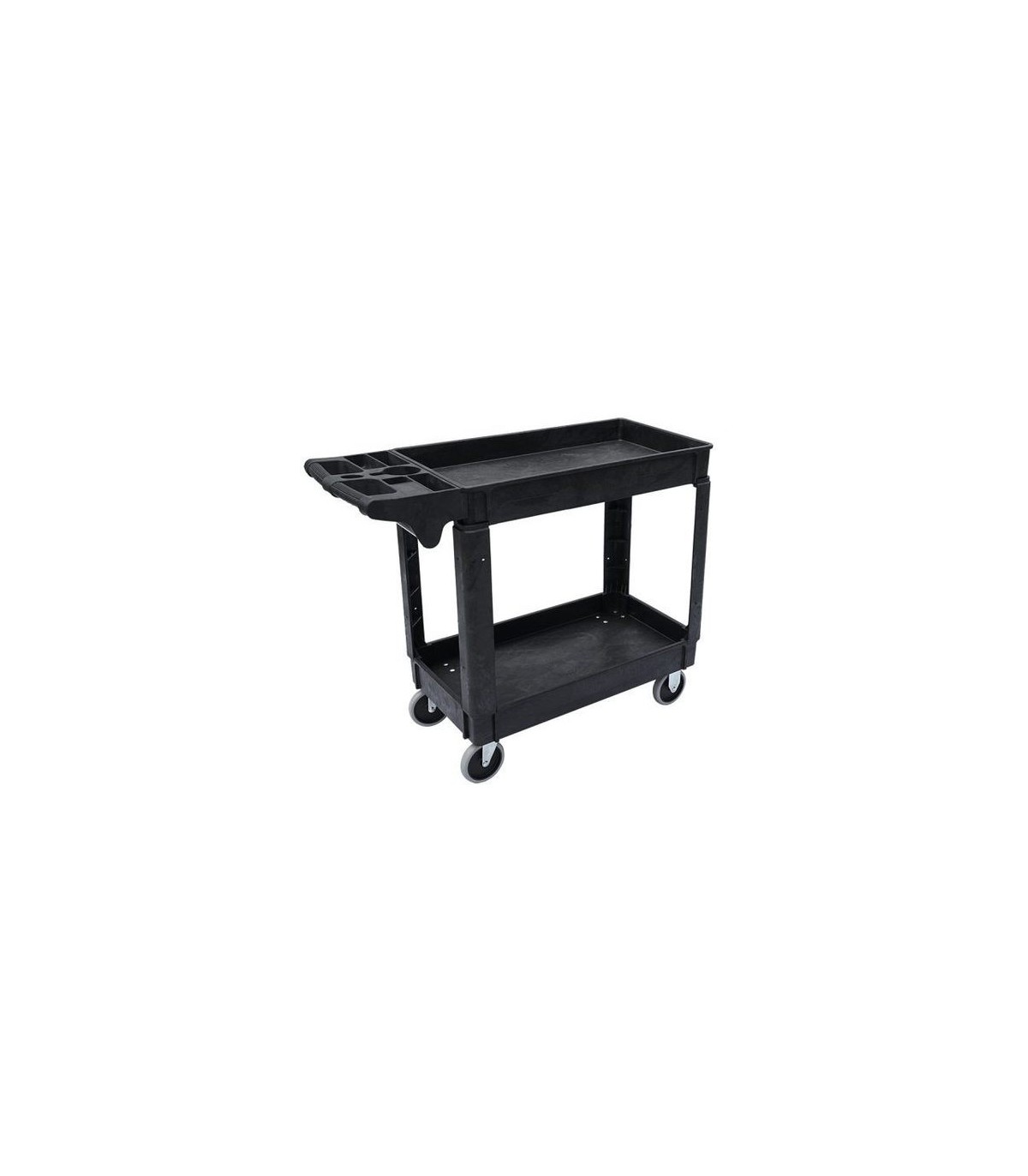 GLOBE 5800Utility Cart Lipped 2-Shelf 40.7x16.9x33.5"-Charcoal, Case: 1, Price by EA - 5800 -  - [unit price]