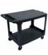 GLOBE 5901Utility Cart Flat 2-Shelf 44x25.25.5x32.25"-Charcoal, Case: 1, Price by EA - 5901 -  - [unit price]