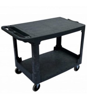 GLOBE 5901Utility Cart Flat 2-Shelf 44x25.25.5x32.25"-Charcoal, Case: 1, Price by EA - 5901 -  - [unit price]