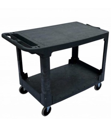 GLOBE 5901Utility Cart Flat 2-Shelf 44x25.25.5x32.25"-Charcoal, Case: 1, Price by EA - 5901 -  - [unit price]