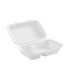 GLOBE 6016Compostable Hinged Cont w/2 Section-9x6x3"-50bg/4bg/cs, Case: 200, Price by CS - 6016 -  - [unit price]