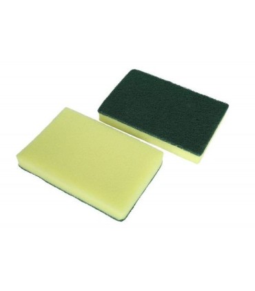 GLOBE 7003Sponge HD Foam Scrub 6x4" Bulk - Green/Yellow, Case: 50, Price by CS - 7003 -  - [unit price]