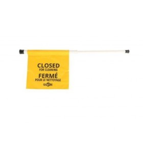 GLOBE 7115Safety -Closed For Cleaning Sign English/French-Yellow, Case: 12, Price by EA - 7115 -  - [unit price]