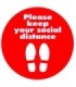 GLOBE 7252OBS: Floor Decals - 6x6" Footprint Logo - Red, Case: 1, Price by EA - 7252 -  - [unit price]