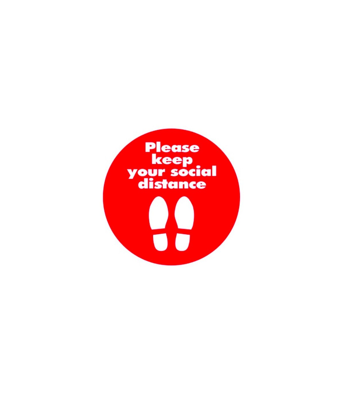 GLOBE 7252OBS: Floor Decals - 6x6" Footprint Logo - Red, Case: 1, Price by EA - 7252 -  - [unit price]