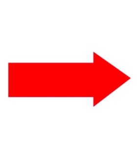 GLOBE 7254OBS: Floor Decals - 12x4" Directional Arrows - Red, Case: 1, Price by EA - 7254 -  - [unit price]