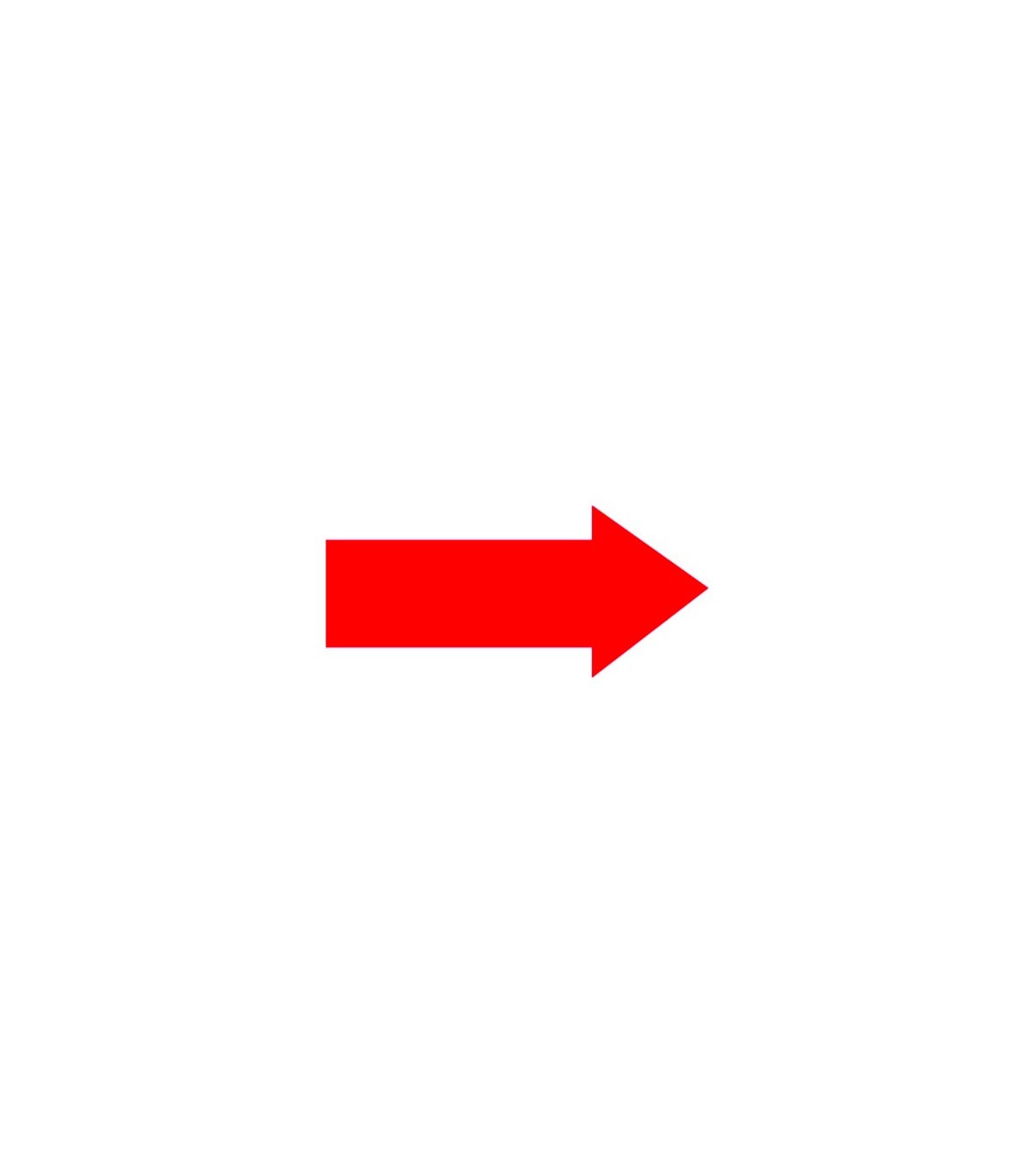 GLOBE 7254OBS: Floor Decals - 12x4" Directional Arrows - Red, Case: 1, Price by EA - 7254 -  - [unit price]