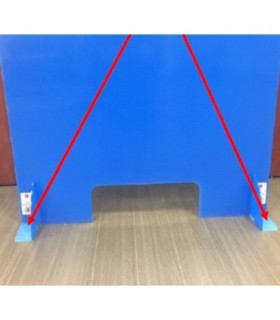 GLOBE 7651OBS: Sneeze Guard -Stabilizer Feet Only w/Non-Perm Adhesive, Case: 1, Price by SET - 7651 -  - [unit price]