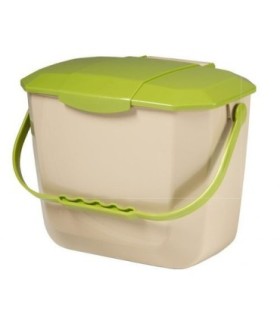 GLOBE 9307Container - Organics Counter Top Bin 2G - Beige/Green, Case: 1, Price by EA - 9307 -  - [unit price]