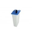 GLOBE 9501Container - Slim Lid - Paper Slot - Blue, Case: 6, Price by EA