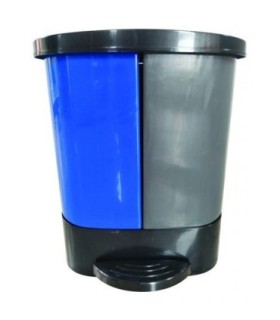 GLOBE 9600OBS: Container -Step On 2 Strm - Waste/Recy 2x26L - Blk/Blu, Case: 2, Price by CS - 9600 -  - [unit price]