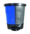 GLOBE 9600OBS: Container -Step On 2 Strm - Waste/Recy 2x26L - Blk/Blu, Case: 2, Price by CS