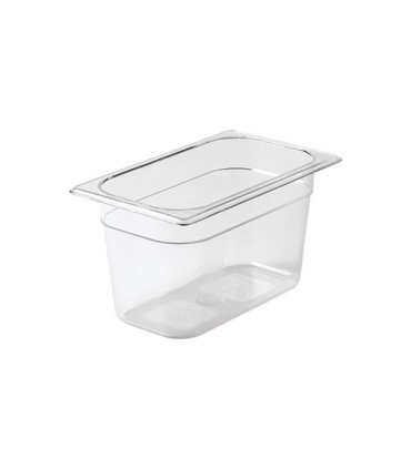 Rubbermaid FG112P00CLR Final Sale: Food Pan - Cold 1/4 Size- 6" Depth -Clear, Price Per EA - FG112P00CLR -  - [unit price]