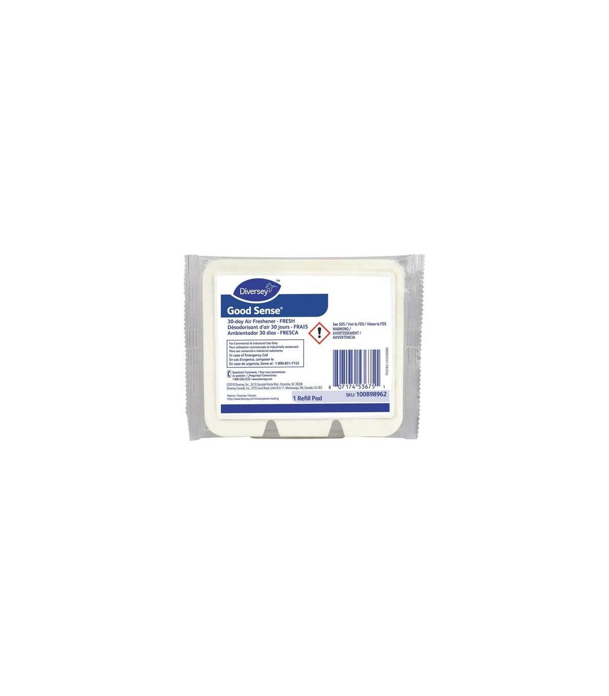 Diversey 100898962 Good Sense - 30-Day Air Care Refill - Fresh - 12/1ct - 100898962 -  - [unit price]