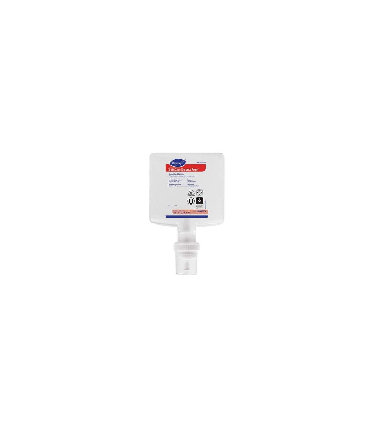 Diversey 100907874 Soft Care Impact Foam Refill Cartridge - 6/1.2L - 100907874 -  - [unit price]