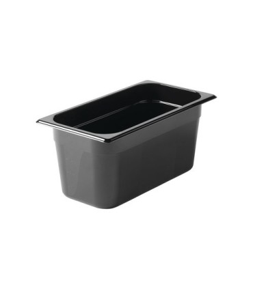 Rubbermaid FG118P00BLA Final Sale: Cold Food Pan - 1/3 Size - 6" Depth- Black, Price Per EA - FG118P00BLA -  - [unit price]