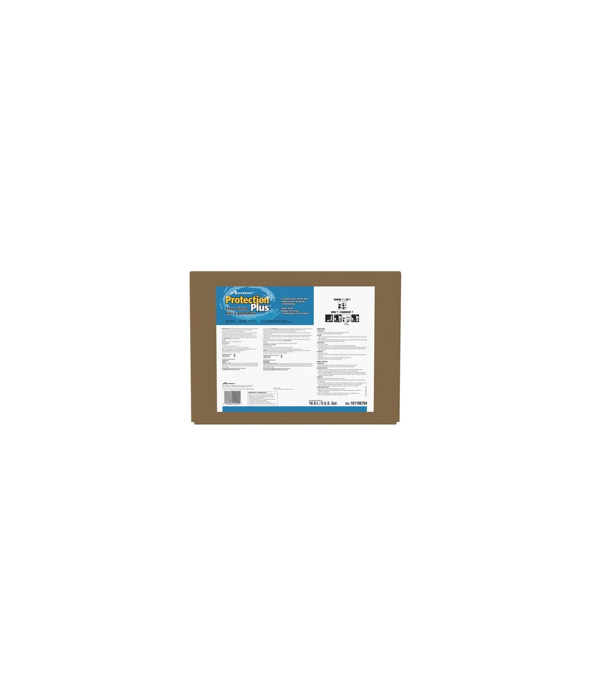 Diversey 101106704 Avmor - Protect Plus Floor Finish-1/18.9L[2388334001] - 101106704 -  - [unit price]