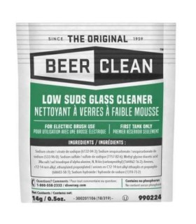 Diversey 990224 Beer Clean - Glass Cleaner Low Suds Packets - 100/14g - 990224 -  - [unit price]