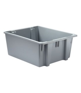 Rubbermaid FG173100GRAY Palletote Box - Stack & Nest 23.5x19.5x10" - Gray, Price Per EA - FG173100GRAY -  - [unit price]