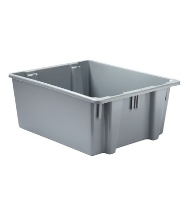 Rubbermaid FG173100GRAY Palletote Box - Stack & Nest 23.5x19.5x10" - Gray, Price Per EA - FG173100GRAY -  - [unit price]