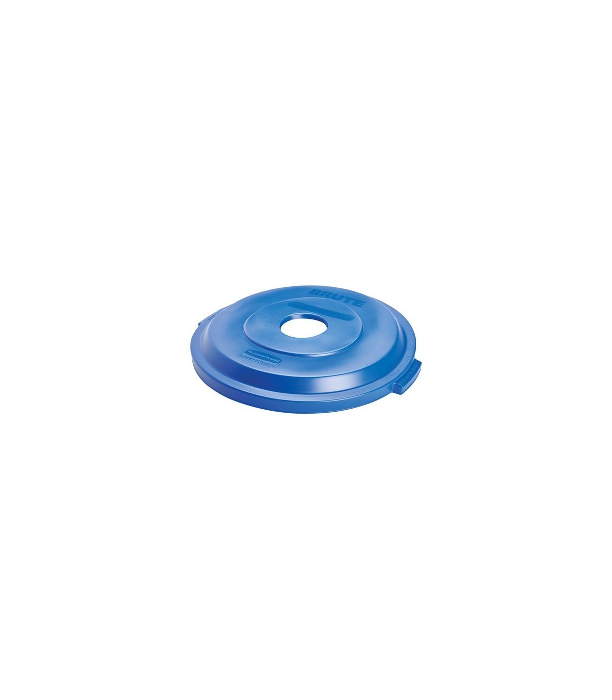 Rubbermaid FG1788376 Brute Lid for 32G w/Hole for Bottle/Can Recycle - Blue, Price Per EA - FG1788376 -  - [unit price]