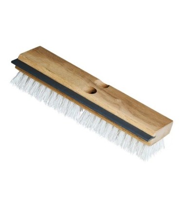 M2 Professional BD226PL Utility Deck Scrub Brush w/Squeegee White Poly Fibre - BD226PL -  - [unit price]