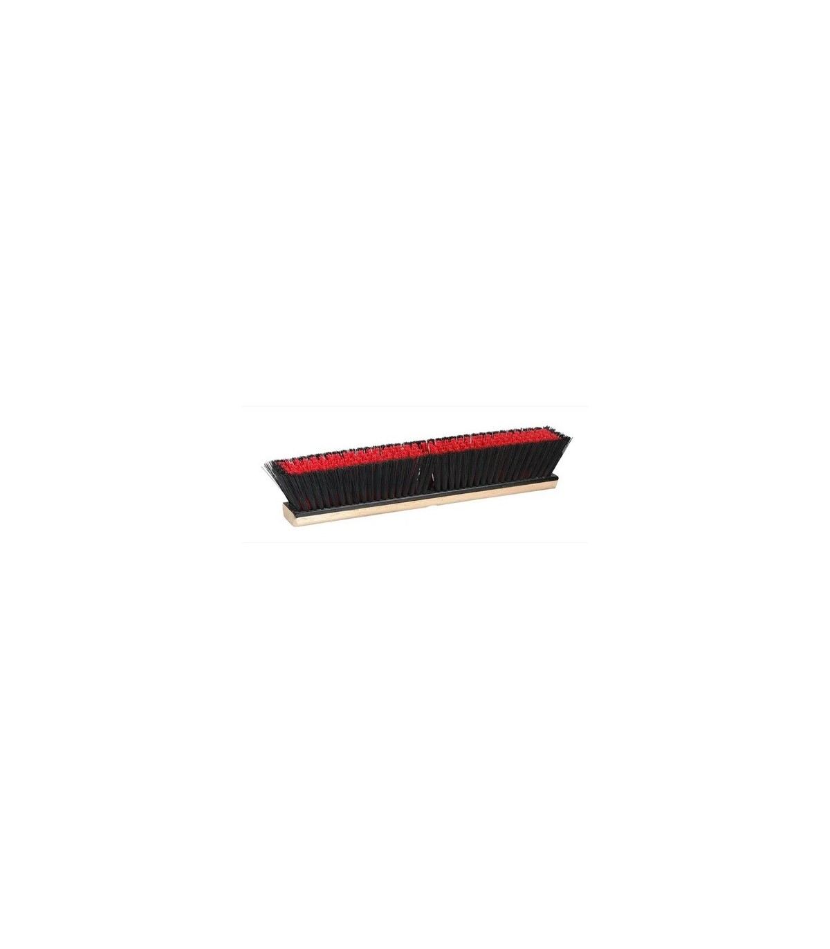 M2 Professional PBRB24 Push Broom - Black/Red Med/Coarse Synthetic - Wood 24" - PBRB24 -  - [unit price]