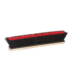 M2 Professional PBRB36 Push Broom - Black/Red Med/Coarse Synthetic - Wood 36" - PBRB36 -  - [unit price]