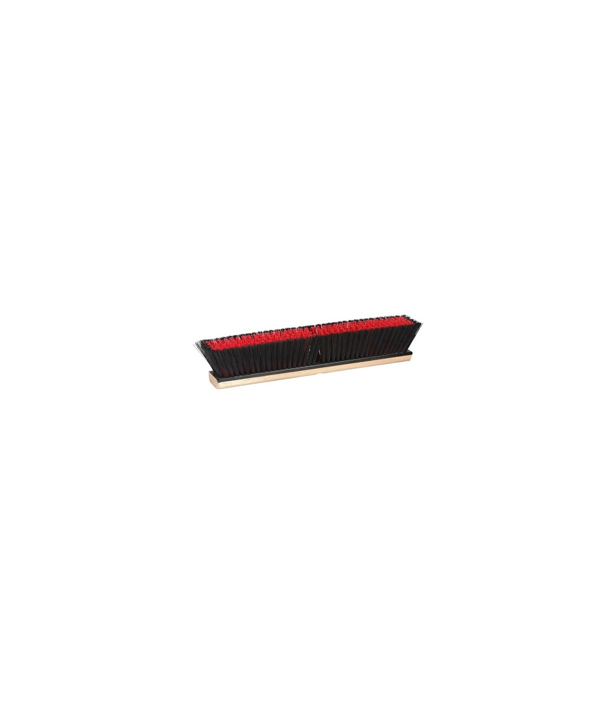M2 Professional PBRB36 Push Broom - Black/Red Med/Coarse Synthetic - Wood 36" - PBRB36 -  - [unit price]