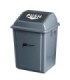 M2 Professional WMPS0025 Ez-Push Square Garbage Container 25L w/Lid - Grey - WMPS0025 -  - [unit price]