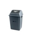 M2 Professional WMPS0040 Ez-Push Square Garbage Container 40L w/Lid - Grey