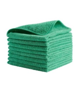 Rubbermaid FG1820582 Microfiber - HYGEN R-40 Cloth 16x16" - Green [24/pk], Price Per PK - FG1820582 -  - [unit price]