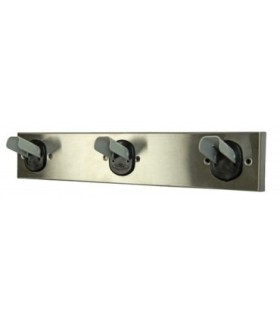 FROST 1150-3 Coat Hook Strip (Safety-3 Hooks-White) - White/SST - 1150-3 -  - [unit price]