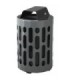 FROST 2020-BLACK Waste Receptacle - Outdoor Stingray 42G - Grey/Black - 2020-BLACK -  - [unit price]