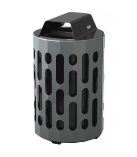 FROST 2020-BLACK Waste Receptacle - Outdoor Stingray 42G - Grey/Black - 2020-BLACK -  - [unit price]