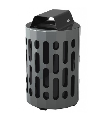 FROST 2020-BLACK Waste Receptacle - Outdoor Stingray 42G - Grey/Black - 2020-BLACK -  - [unit price]