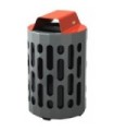 FROST 2020-RED SALE: Waste Receptacle - Outdoor Stingray 42G - Grey/Red