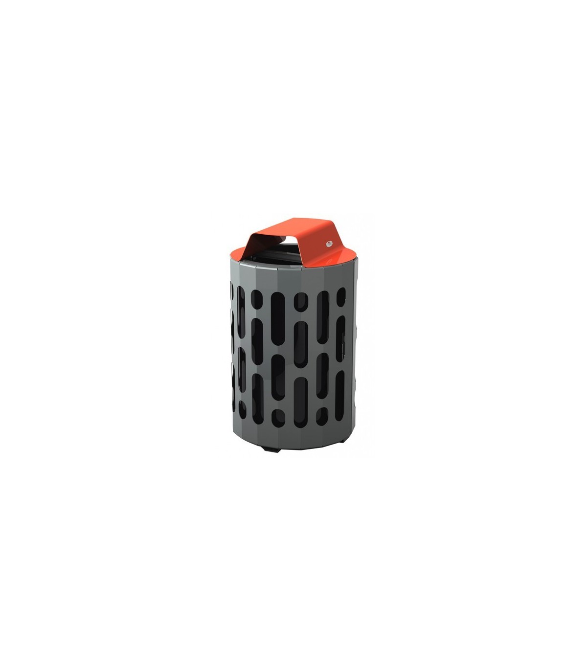 FROST 2020-RED SALE: Waste Receptacle - Outdoor Stingray 42G - Grey/Red - 2020-RED -  - [unit price]